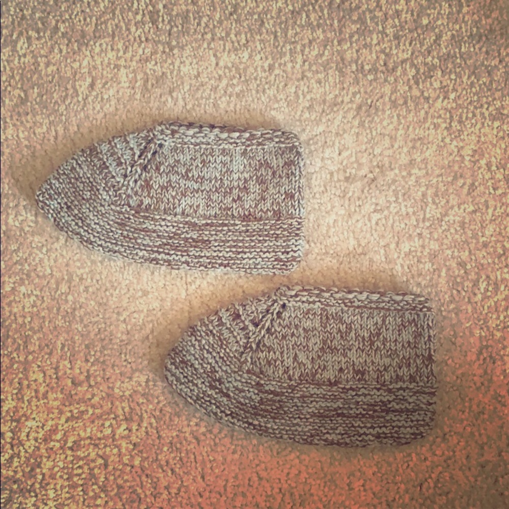 Handmade knitted house shoes/socks.